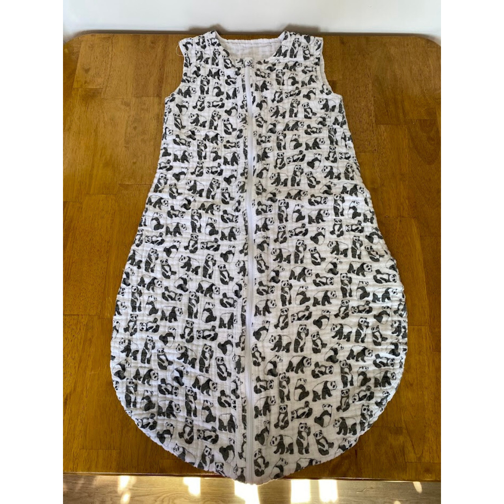 Bebe Au Lait Premium Muslin Bedtime Sleeper 12-18 months Panda Bears Sleep Sack